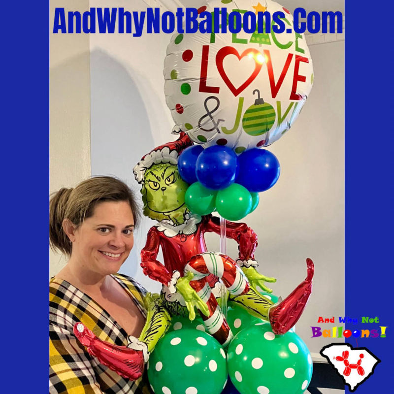 And Why Not Balloons Deluxe Bouquet Centerpiece Simpsonville SC
