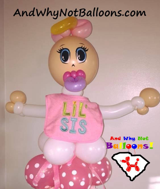 and why not balloons greenville upstate sc balloon sculpture baby shower