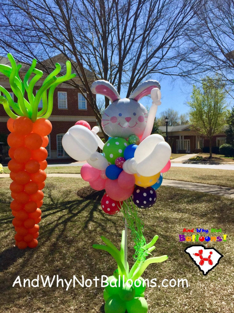 and why not balloons mauldin sc upstate sc balloon sculpture easter bunny balloons