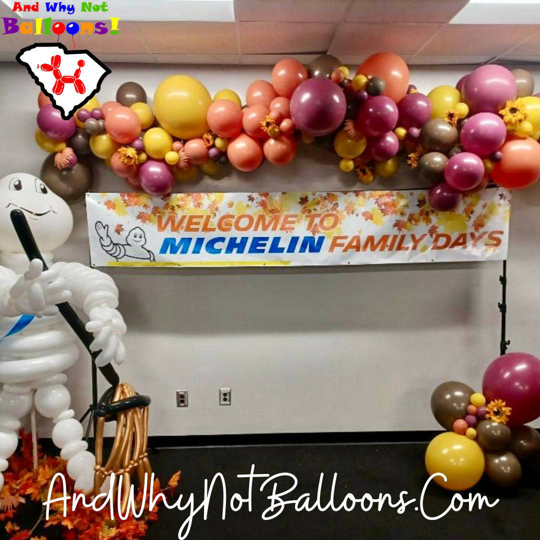 And Why Not Balloons Organic Arch Michelin Man Greenville SC