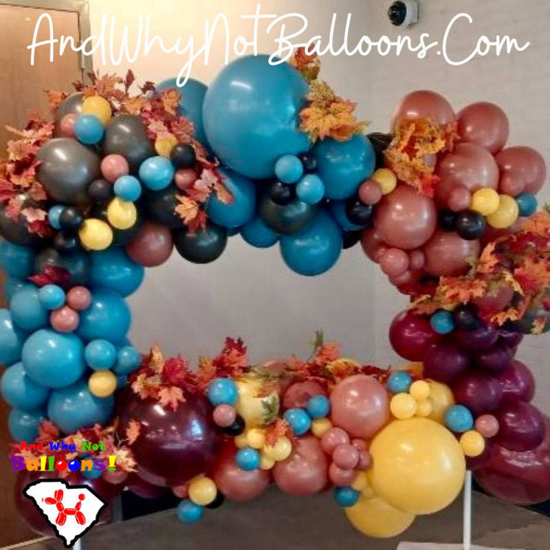 And Why Not Balloons Organic Balloon Arch Greenville SC custom decor