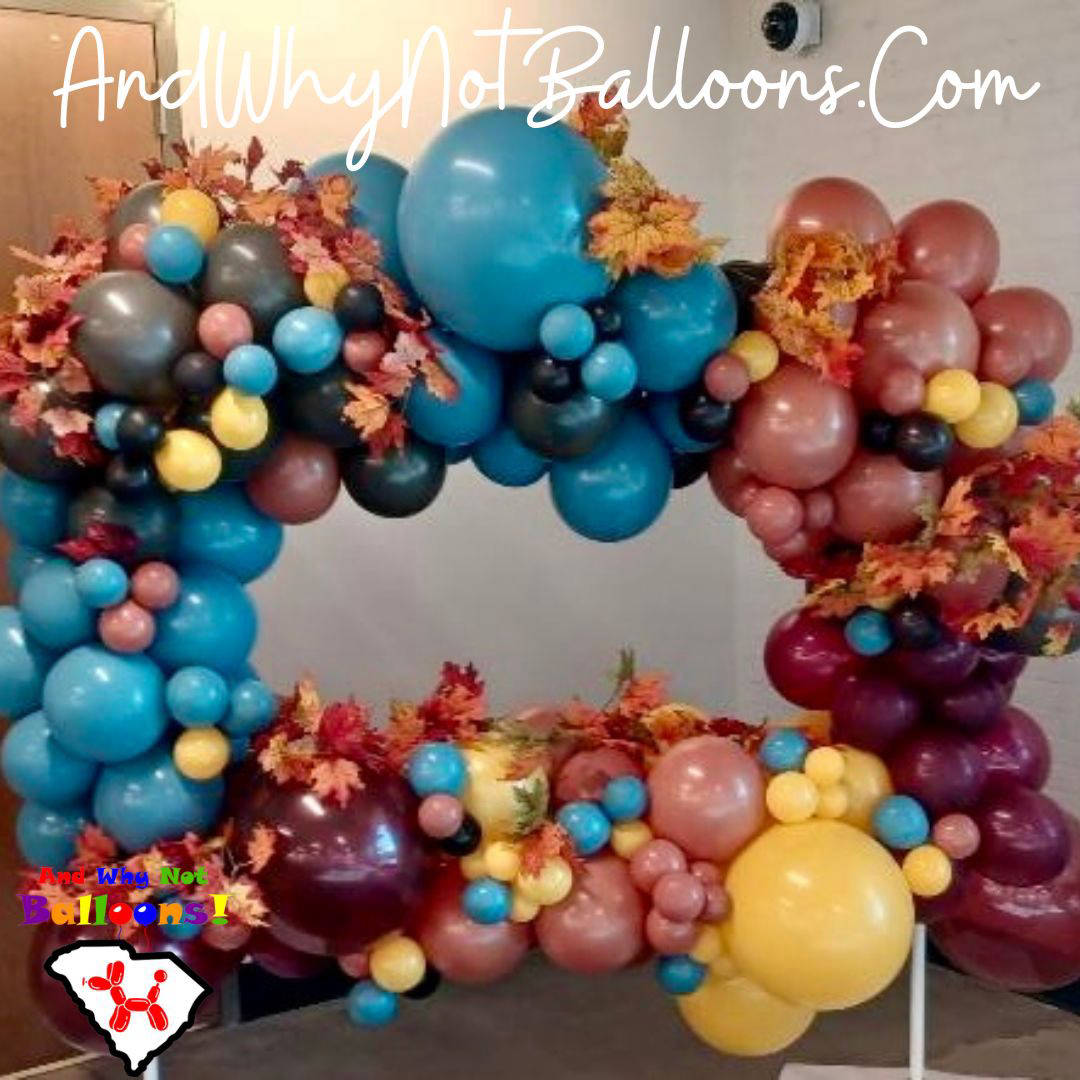 And Why Not Balloons Organic Balloon Arch Greenville SC custom decor