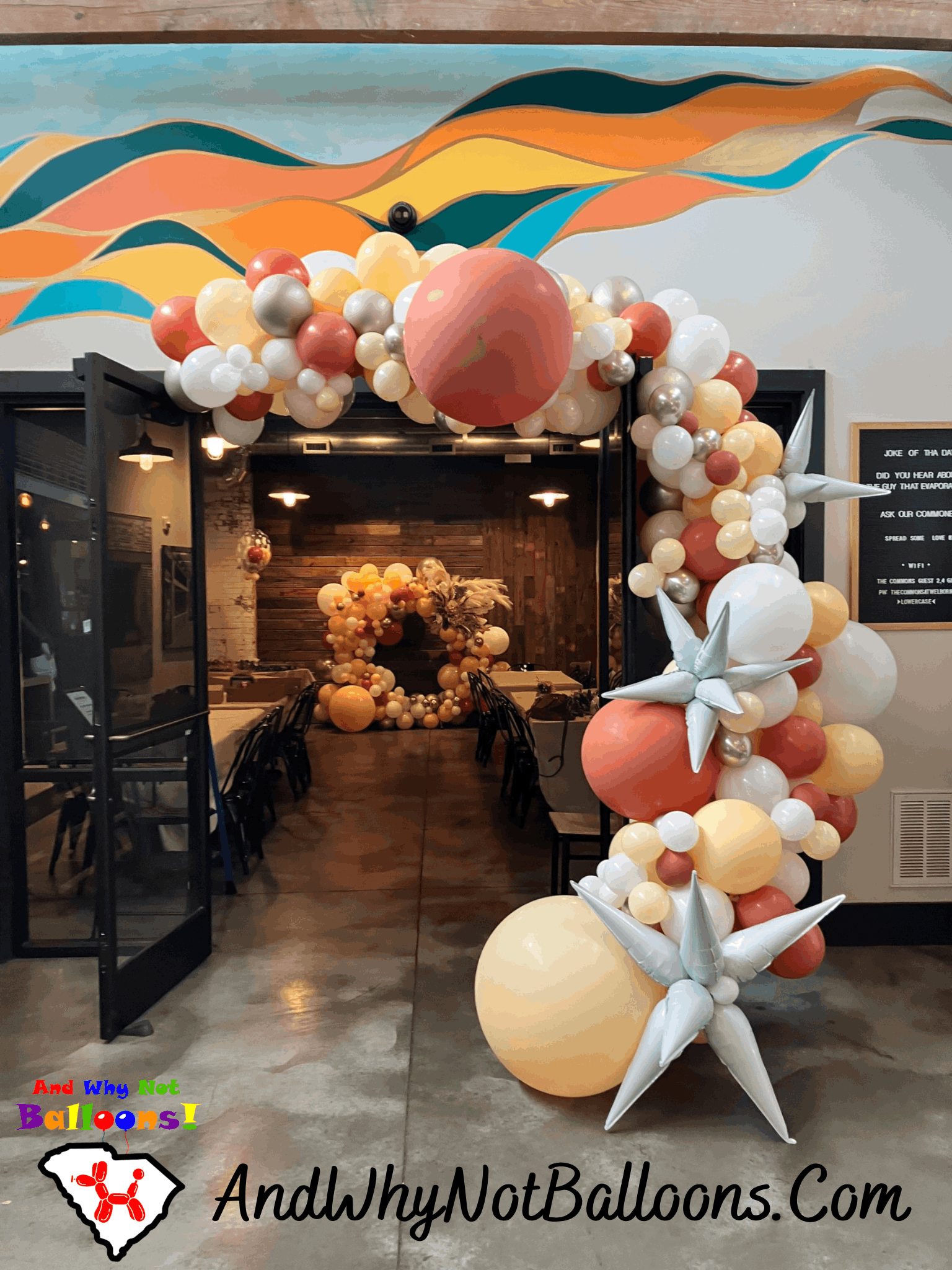 And Why Not Balloons Organic Balloon Arch Simponville SC Duncan SC