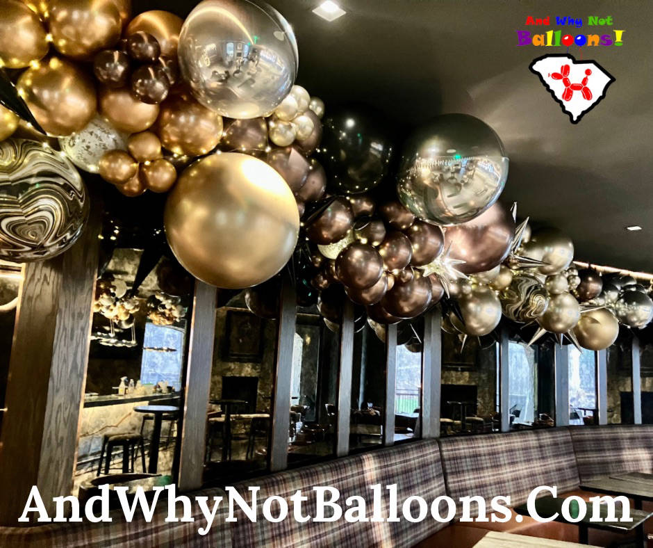 And Why Not Balloons Organic Balloon Garland Greer SC