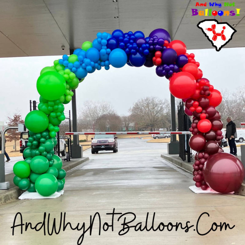 And Why Not Balloons Organic Double Door Arch Greenville SC