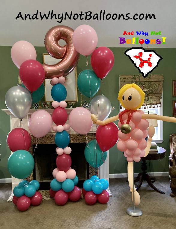 and why not balloons seneca sc upstate sc balloon party gymnastics theme twisted character
