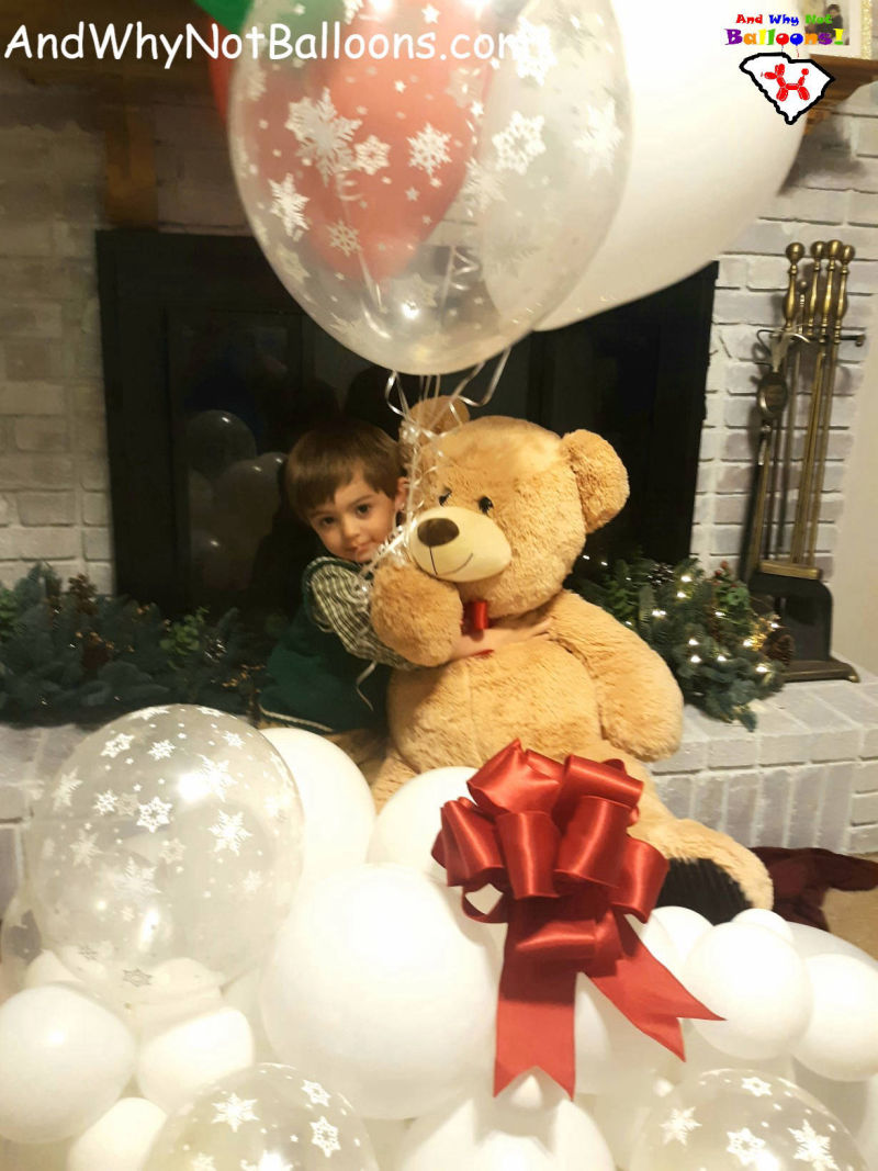 and why not balloons simpsonville sc travelers rest sc upstate sc balloon organic teddy bear christmas bouquet