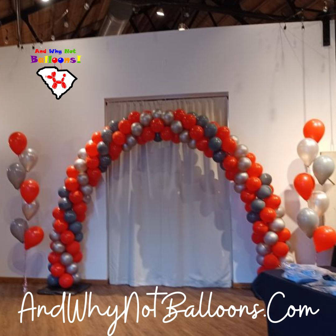 And Why Not Balloons Spiral Balloon Arch Balloon Bouquets Greenville SC Clemson SC