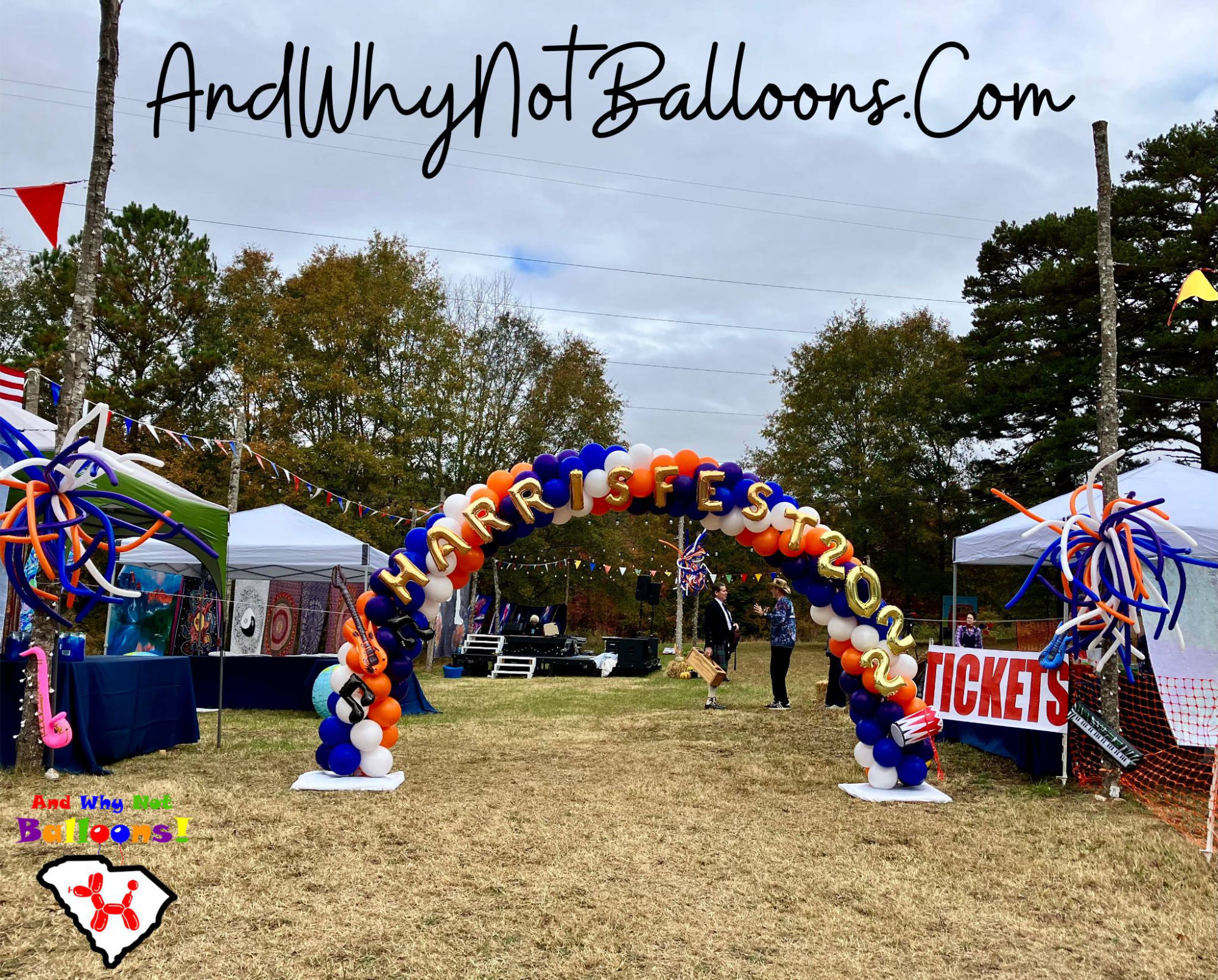 And Why Not Balloons Spiral Balloon Arch Wacky Wavers Greenville SC