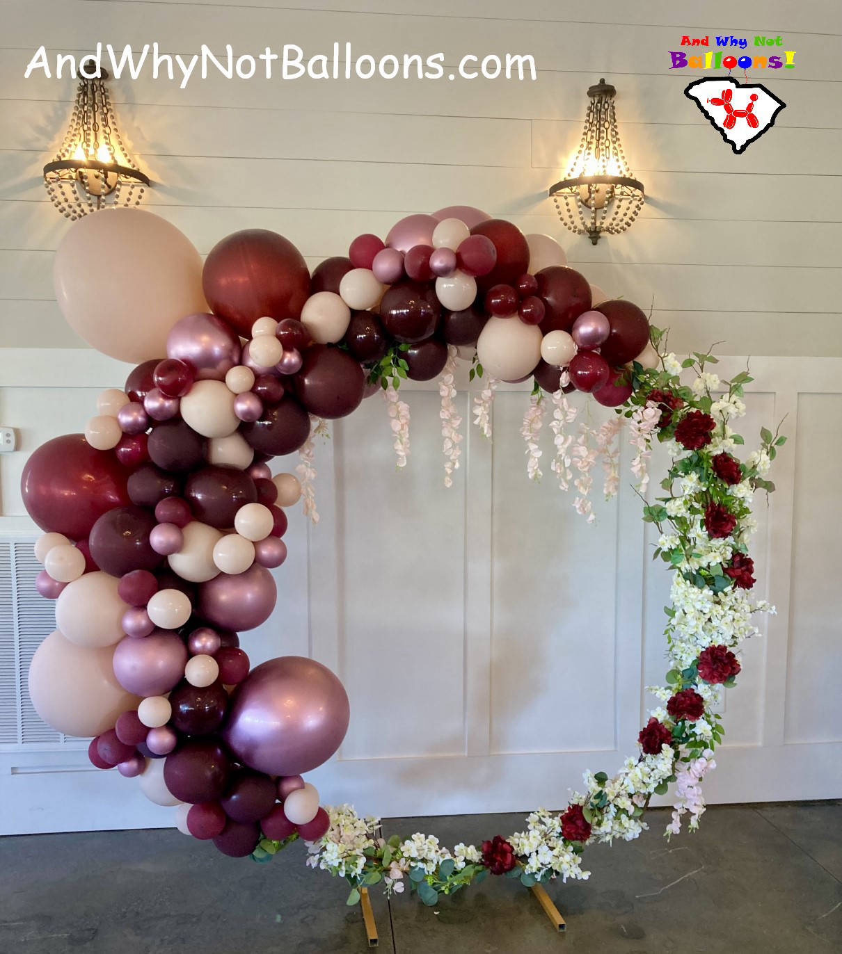 And Why Not Balloons Wedding gold ring simpsonville sc