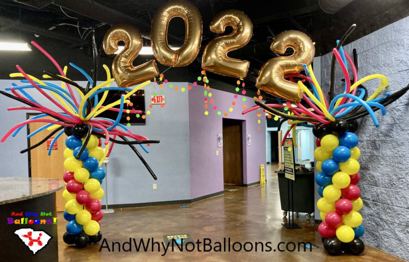 AndWhyNotBalloons Custom Balloon Arch Relentless New Years Greenville SC