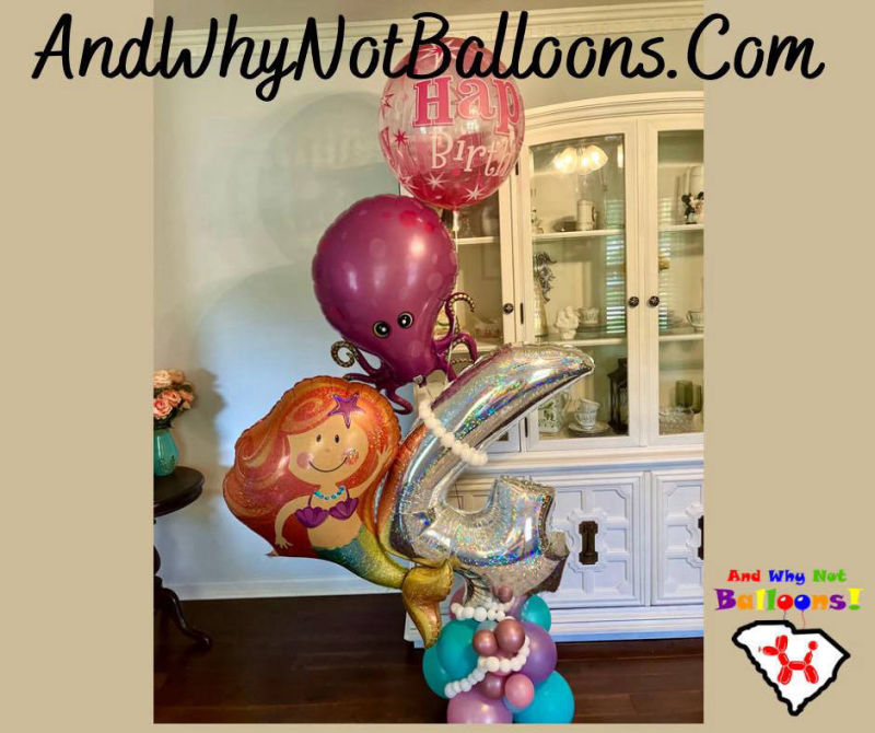 andwhynotballoons Deluxe Bouquet Mermaid andwhynotballoons greenville,SC.