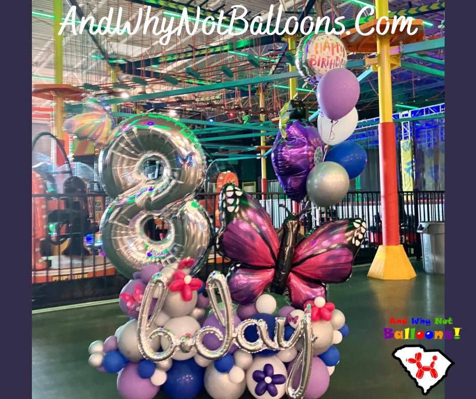 andwhynotballoons deluxe bouquet with butterfly travelers rest sc