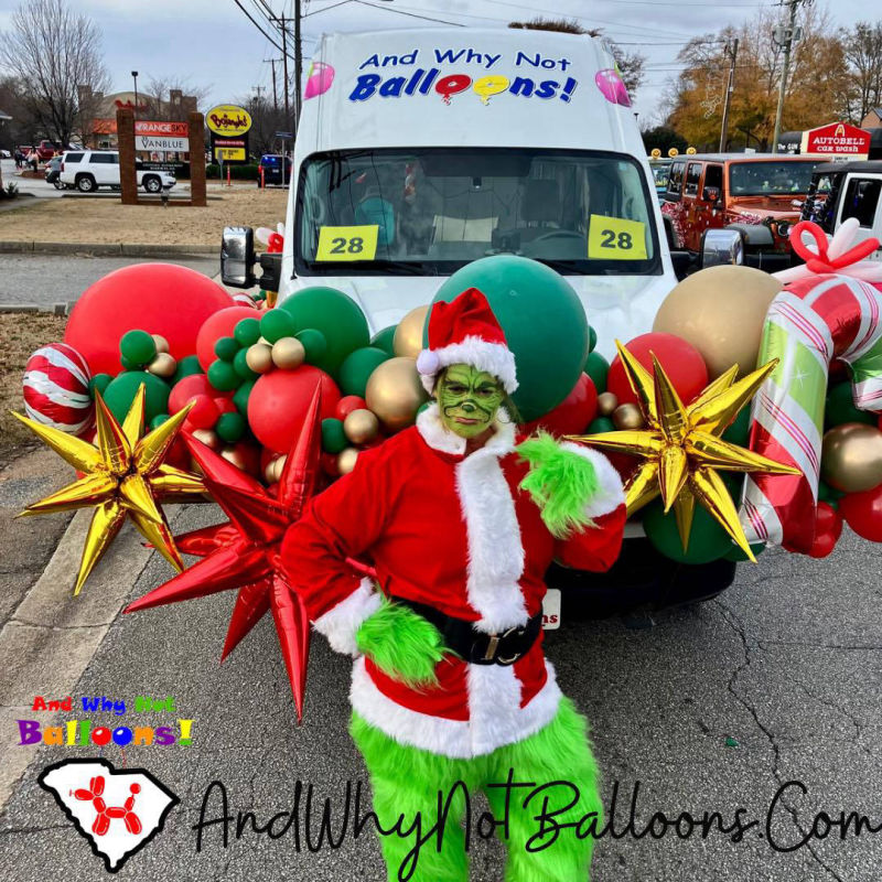 andwhynotballoons greenville sc Grinch with organic