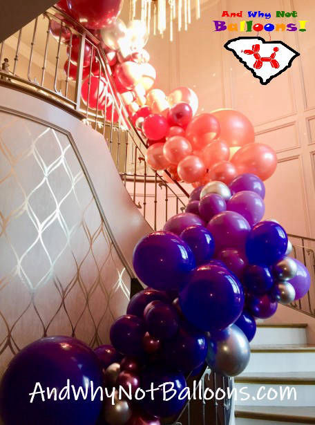 fountain inn sc balloon decor and why not balloons custom birthday spiral staircase organic