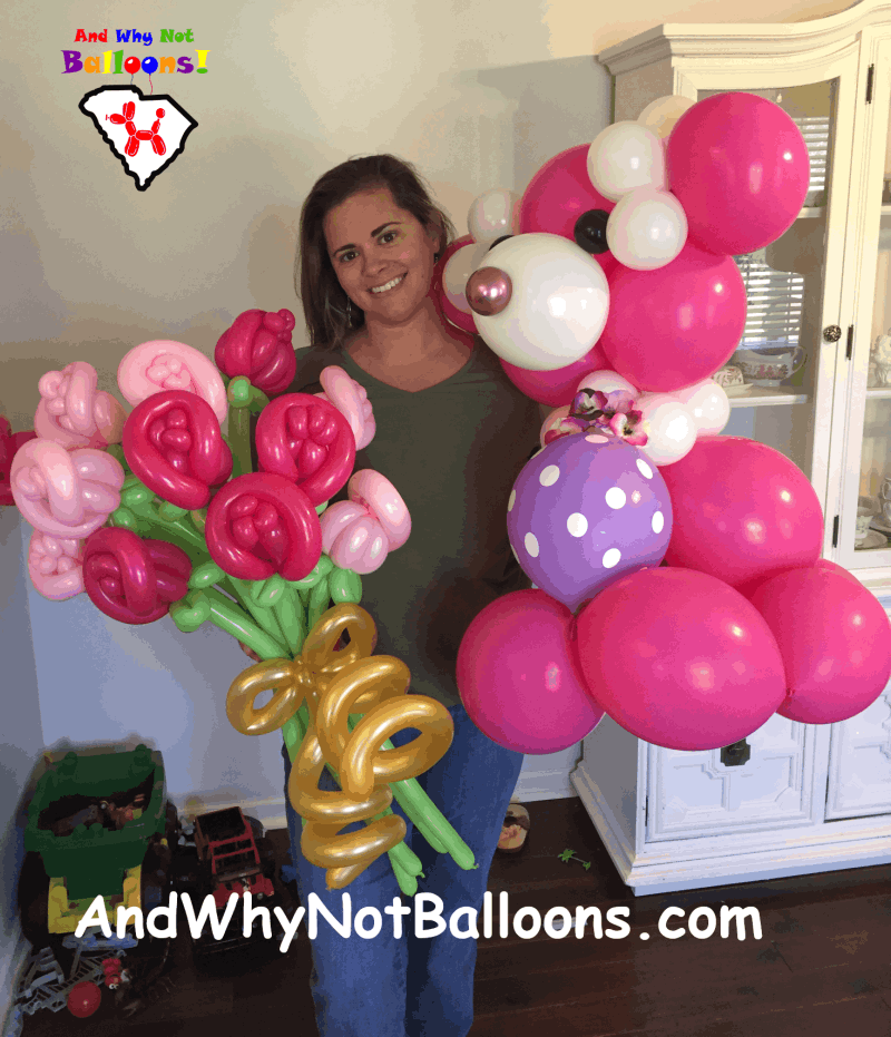 Greenville sc balloon decor and why not balloons bear and roses