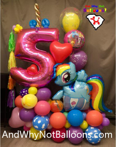 Greenville SC Deluxe balloon decor unicorn themed birthday