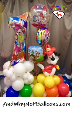 Greenville SC Custom balloon birthday decor Paw Patrol