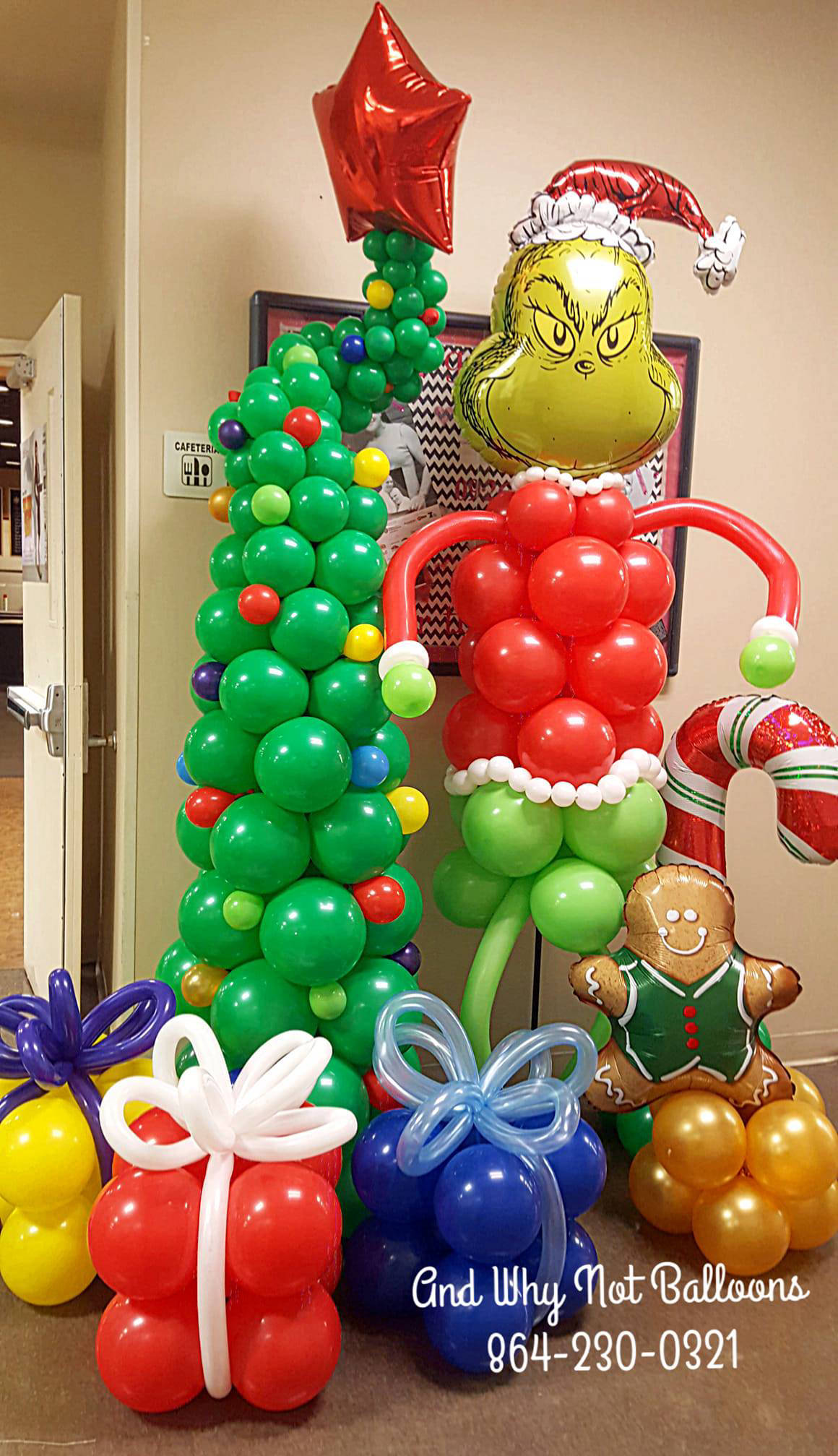 greenville sc custom balloon christmas grinch character and why not balloons