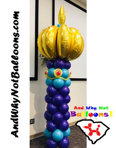 Greenville SC Arabian themed custom balloon column