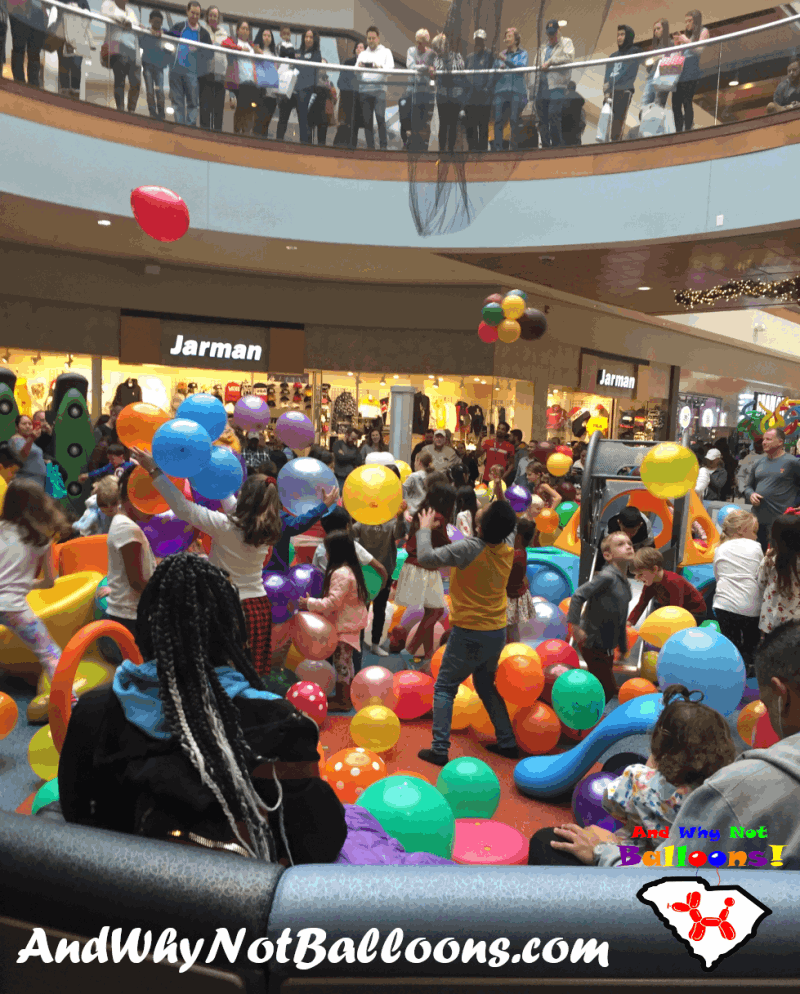 Greenville SC Grand Opening balloon drop party