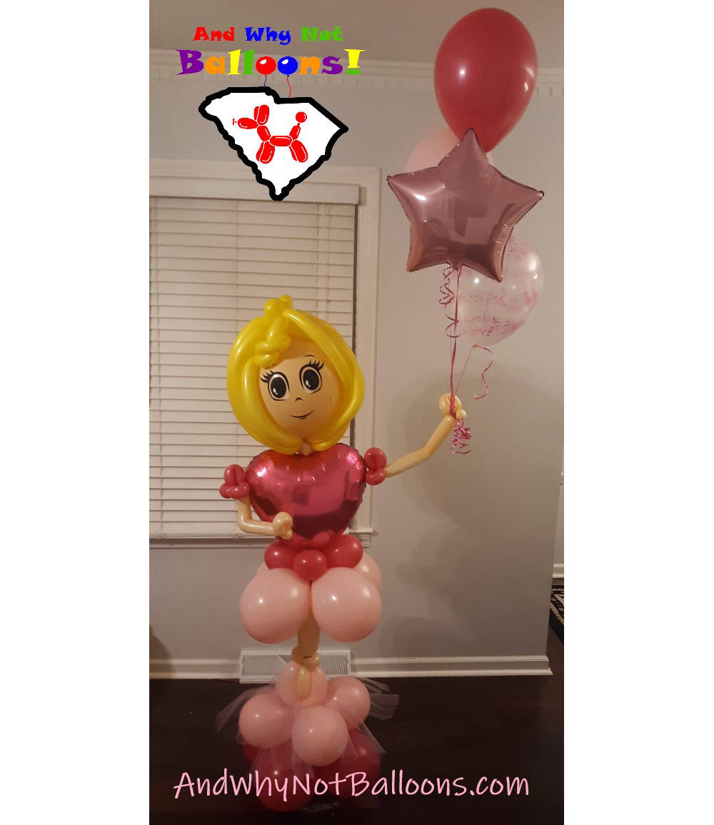 spartanburg sc balloon decor and why not balloons custom birthday ballerina bouquet