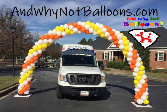 spartanburg sc custom balloon drive thru arch and why not balloons