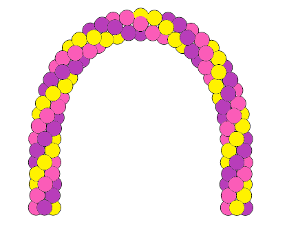 Spiral balloon arch