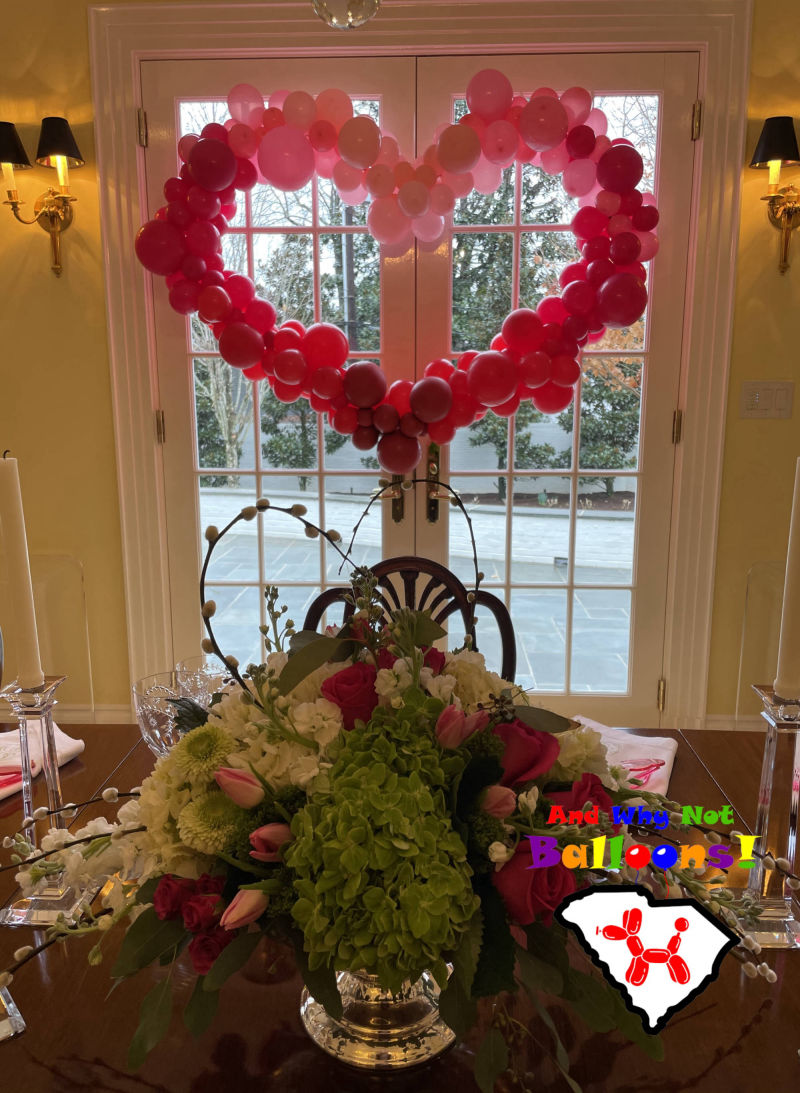 spartanburg sc greenville sc balloon decor and why not balloons Valentines day Heart